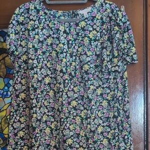 LC Lauren Conrad Multicolor Floral Blouse